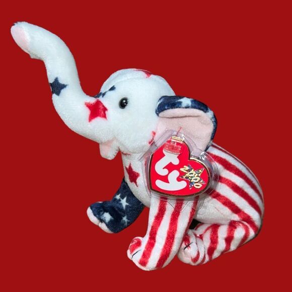 NWT Ty RIGHTY 2000 Political Elephant - RARE/Retired Beanie Baby - Picture 2 of 6